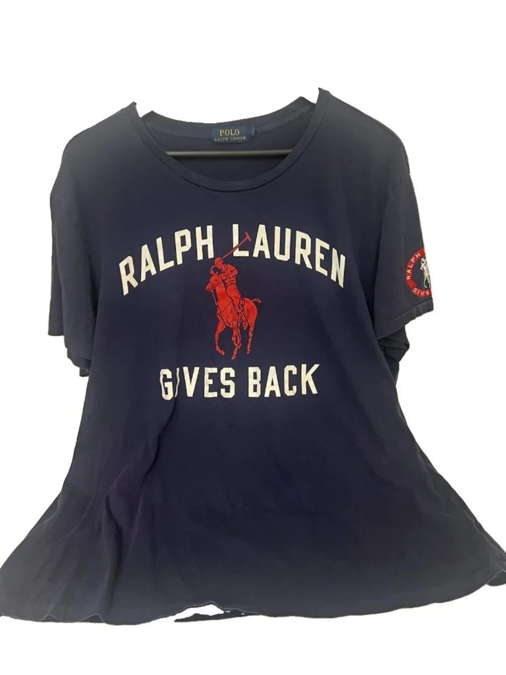 Polo Ralph Lauren Gives Back Employee Volunteer T-Shirt Navy Blue Men's XL.   V